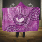 Australia Lupus Awareness Month Personalised Hooded Blanket Warrior Purple Ribbon Butterflies Indigenous Art
