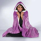 Australia Lupus Awareness Month Personalised Hooded Blanket Warrior Purple Ribbon Butterflies Indigenous Art