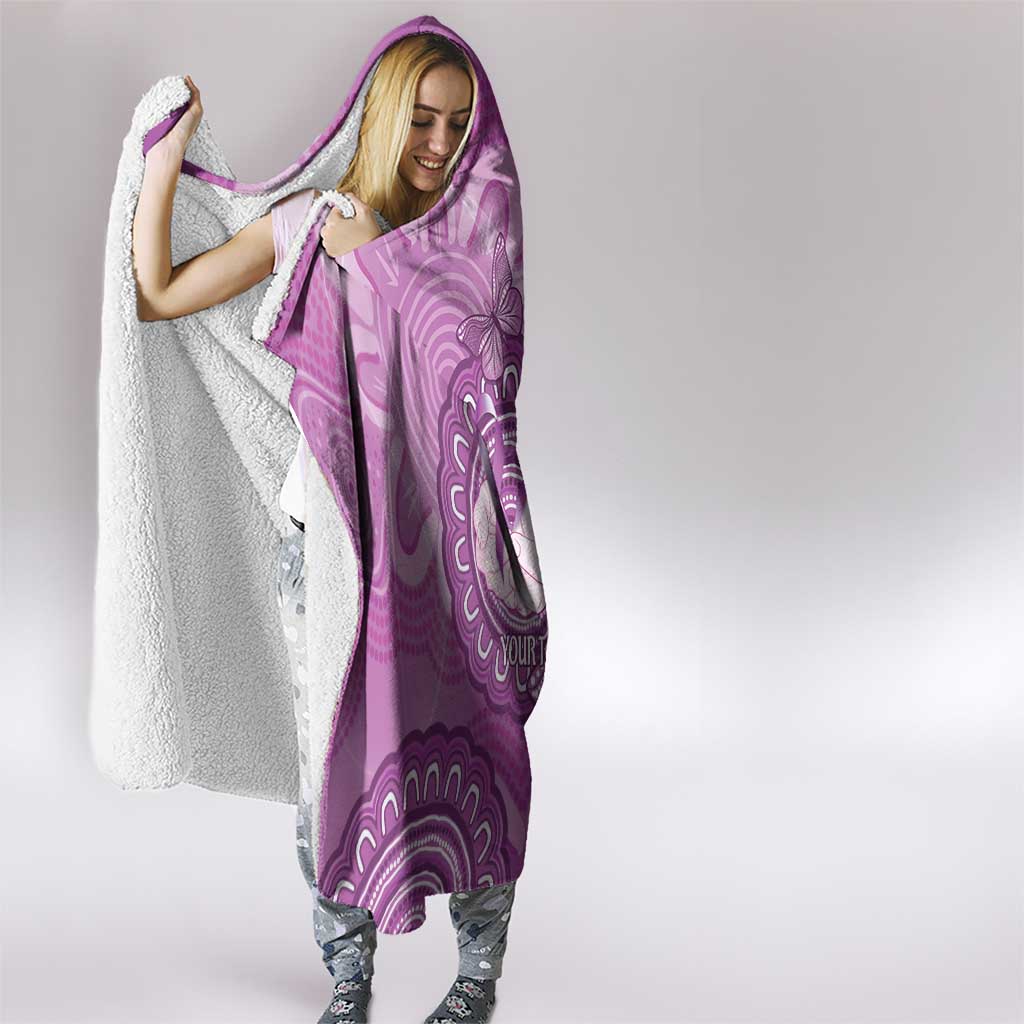 Australia Lupus Awareness Month Personalised Hooded Blanket Warrior Purple Ribbon Butterflies Indigenous Art