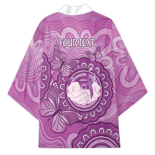 Australia Lupus Awareness Month Personalised Kimono Warrior Purple Ribbon Butterflies Indigenous Art