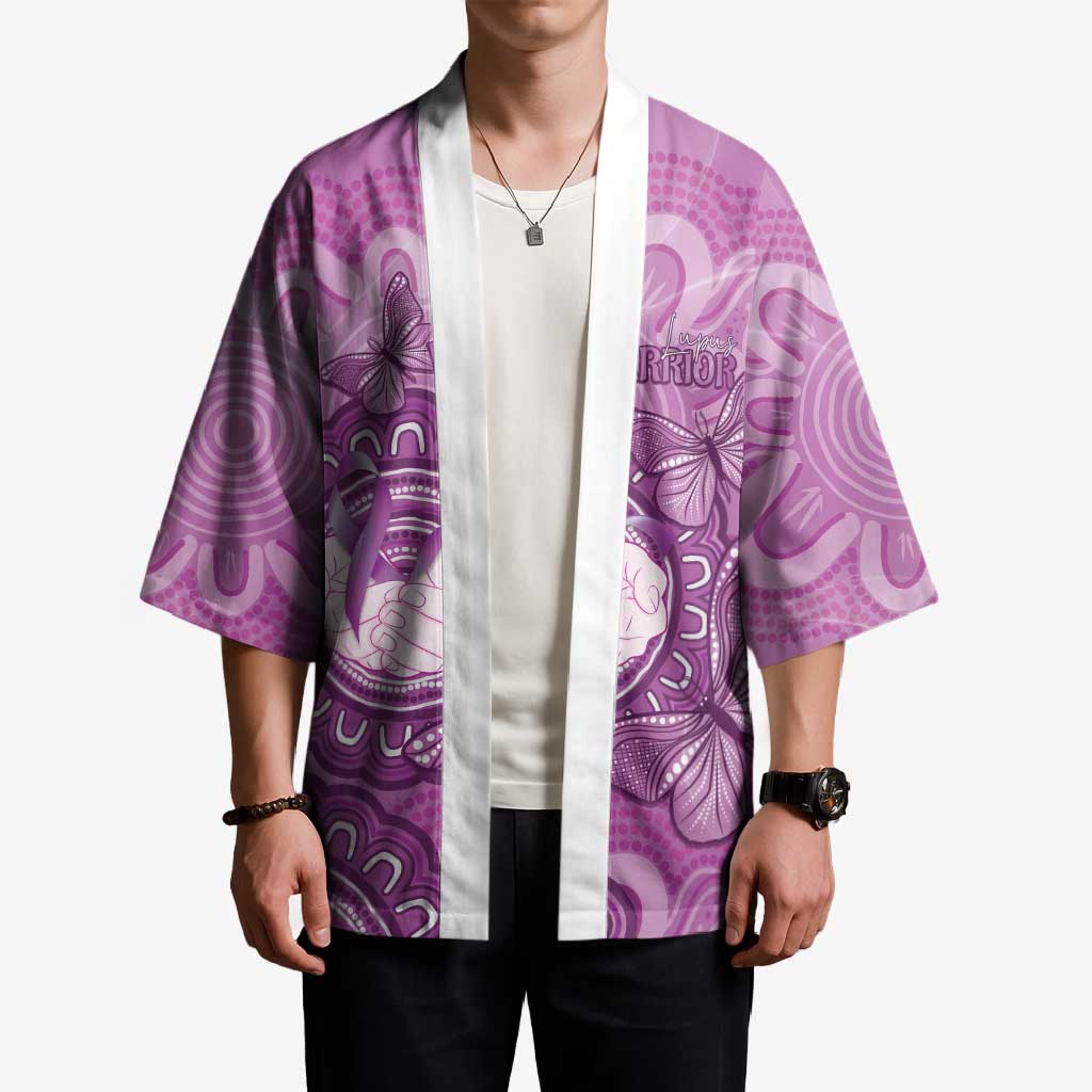 Australia Lupus Awareness Month Personalised Kimono Warrior Purple Ribbon Butterflies Indigenous Art