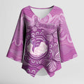 Australia Lupus Awareness Month Personalised Kimono Sleeve Blouse Warrior Purple Ribbon Butterflies Indigenous Art