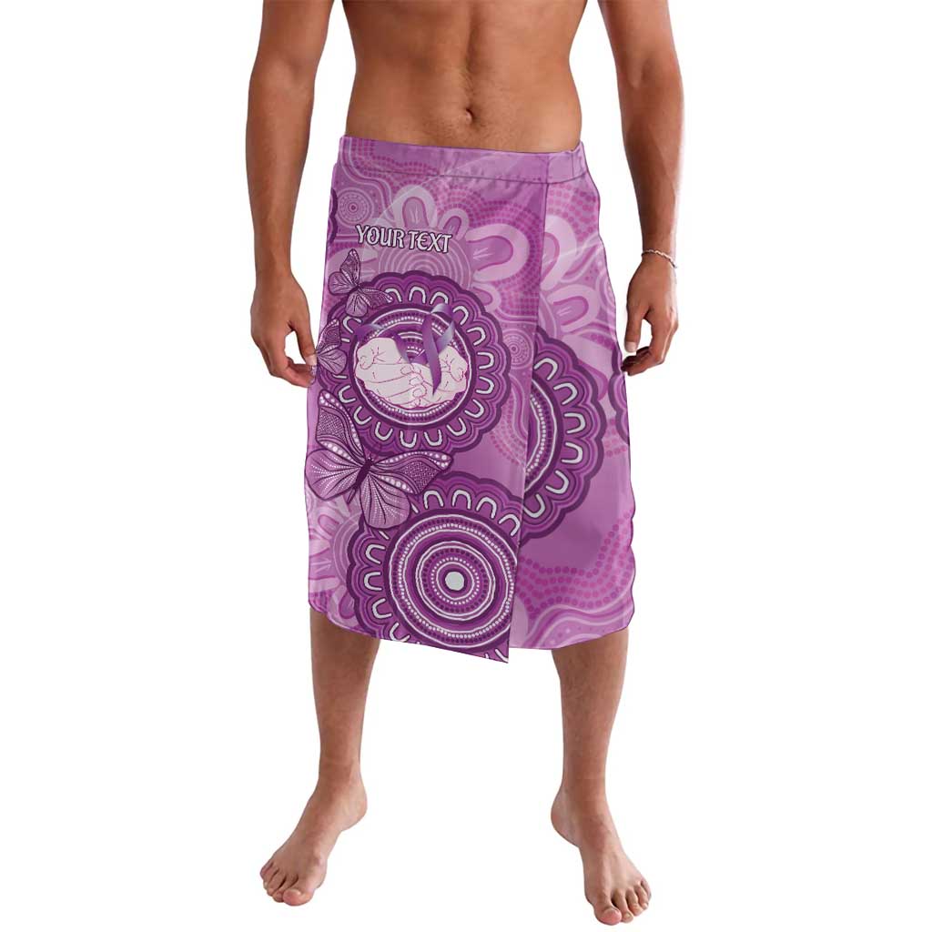 Australia Lupus Awareness Month Personalised Lavalava Warrior Purple Ribbon Butterflies Indigenous Art