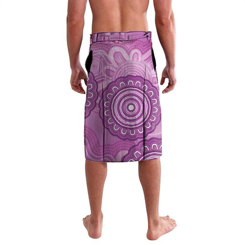 Australia Lupus Awareness Month Personalised Lavalava Warrior Purple Ribbon Butterflies Indigenous Art
