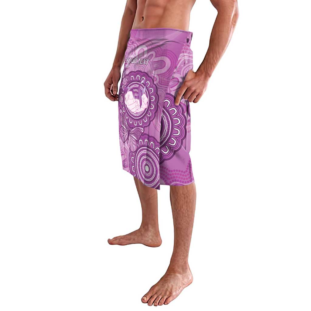 Australia Lupus Awareness Month Personalised Lavalava Warrior Purple Ribbon Butterflies Indigenous Art