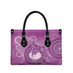 Australia Lupus Awareness Month Personalised Leather Bag Warrior Purple Ribbon Butterflies Indigenous Art