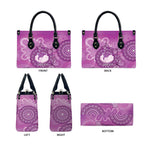 Australia Lupus Awareness Month Personalised Leather Bag Warrior Purple Ribbon Butterflies Indigenous Art