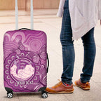 Australia Lupus Awareness Month Personalised Luggage Cover Warrior Purple Ribbon Butterflies Indigenous Art