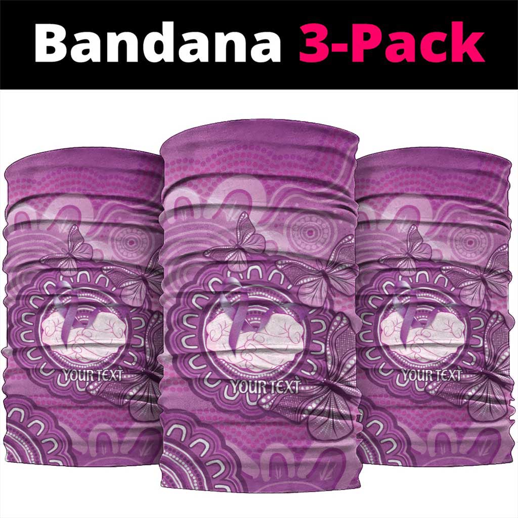 Australia Lupus Awareness Month Personalised Neck Gaiter Warrior Purple Ribbon Butterflies Indigenous Art