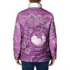 Australia Lupus Awareness Month Personalised Padded Jacket Warrior Purple Ribbon Butterflies Indigenous Art