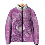 Australia Lupus Awareness Month Personalised Padded Jacket Warrior Purple Ribbon Butterflies Indigenous Art