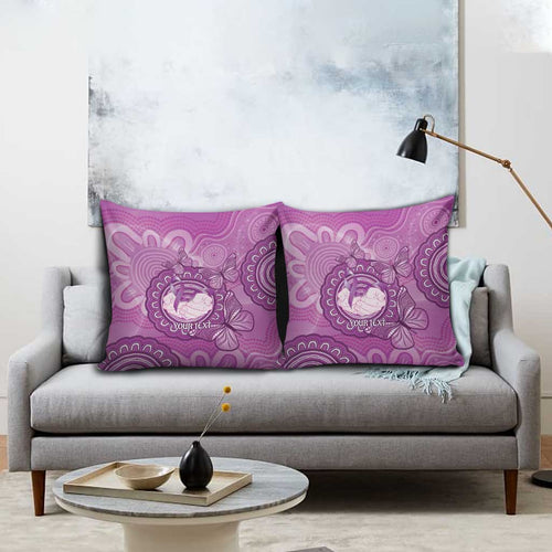 Australia Lupus Awareness Month Personalised Pillow Cover Warrior Purple Ribbon Butterflies Indigenous Art