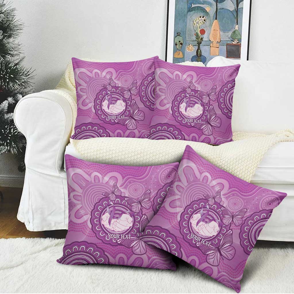Australia Lupus Awareness Month Personalised Pillow Cover Warrior Purple Ribbon Butterflies Indigenous Art