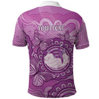 Australia Lupus Awareness Month Personalised Polo Shirt Warrior Purple Ribbon Butterflies Indigenous Art