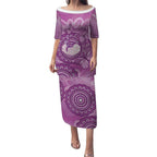 Australia Lupus Awareness Month Personalised Puletasi Warrior Purple Ribbon Butterflies Indigenous Art
