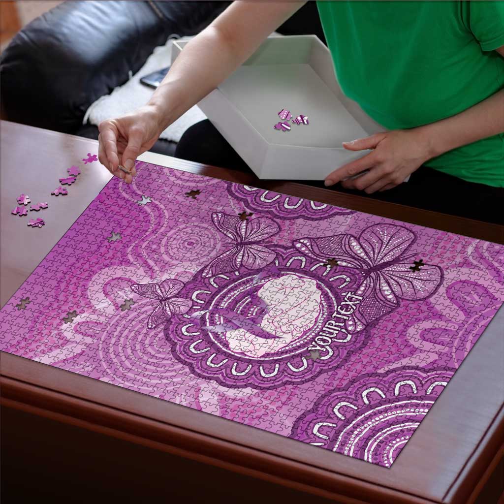 Australia Lupus Awareness Month Personalised Puzzle Warrior Purple Ribbon Butterflies Indigenous Art