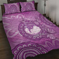 Australia Lupus Awareness Month Personalised Quilt Bed Set Warrior Purple Ribbon Butterflies Indigenous Art