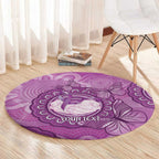 Australia Lupus Awareness Month Personalised Round Carpet Warrior Purple Ribbon Butterflies Indigenous Art