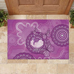 Australia Lupus Awareness Month Personalised Rubber Doormat Warrior Purple Ribbon Butterflies Indigenous Art
