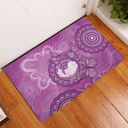 Australia Lupus Awareness Month Personalised Rubber Doormat Warrior Purple Ribbon Butterflies Indigenous Art