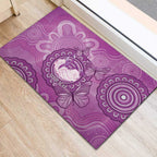 Australia Lupus Awareness Month Personalised Rubber Doormat Warrior Purple Ribbon Butterflies Indigenous Art