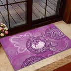 Australia Lupus Awareness Month Personalised Rubber Doormat Warrior Purple Ribbon Butterflies Indigenous Art