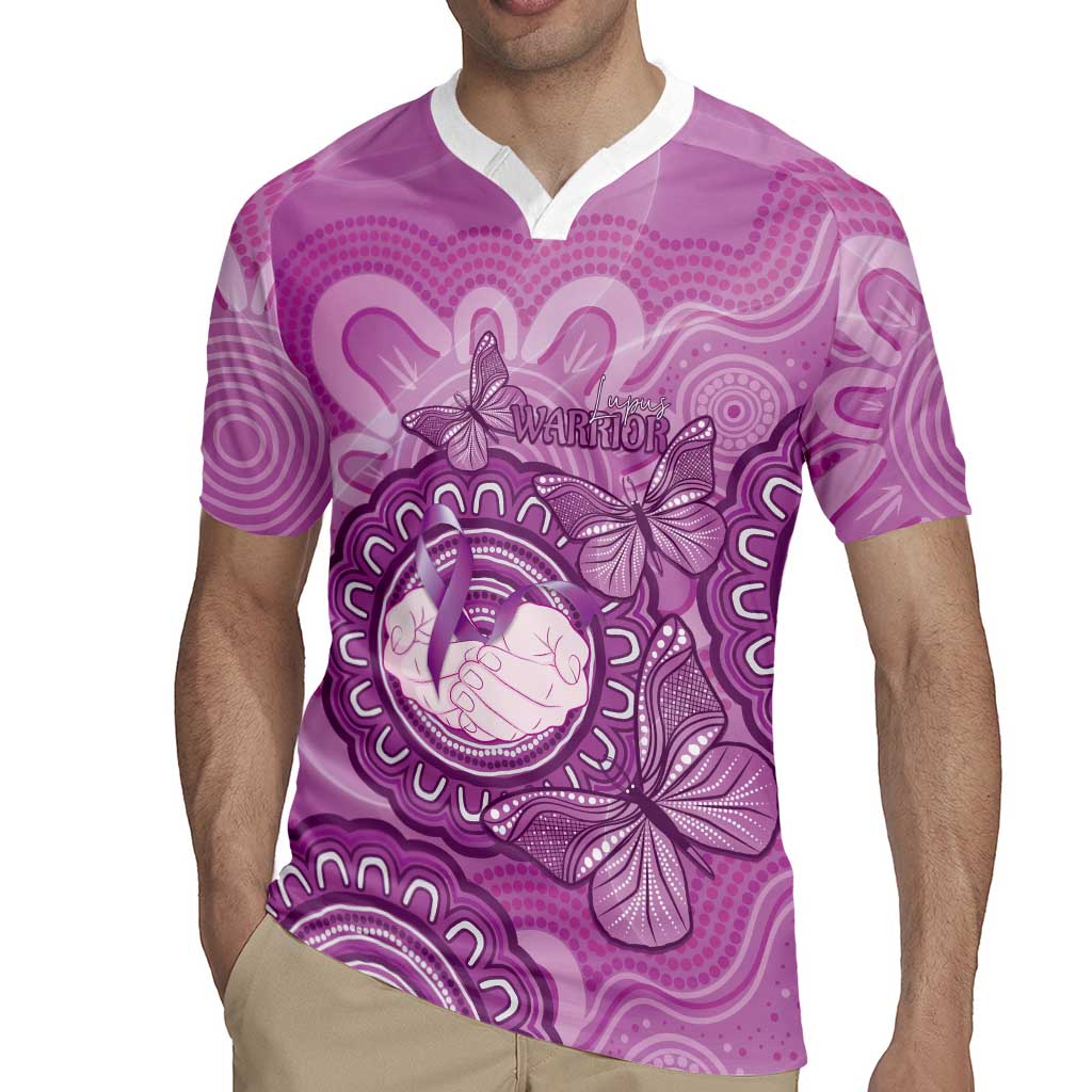 Australia Lupus Awareness Month Personalised Rugby Jersey Warrior Purple Ribbon Butterflies Indigenous Art