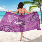 Australia Lupus Awareness Month Personalised Sarong Warrior Purple Ribbon Butterflies Indigenous Art
