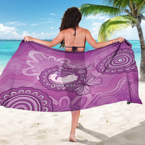 Australia Lupus Awareness Month Personalised Sarong Warrior Purple Ribbon Butterflies Indigenous Art