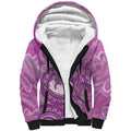 Australia Lupus Awareness Month Personalised Sherpa Hoodie Warrior Purple Ribbon Butterflies Indigenous Art