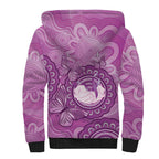 Australia Lupus Awareness Month Personalised Sherpa Hoodie Warrior Purple Ribbon Butterflies Indigenous Art