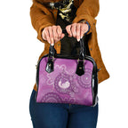 Australia Lupus Awareness Month Personalised Shoulder Handbag Warrior Purple Ribbon Butterflies Indigenous Art