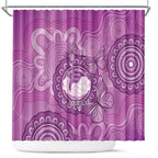 Australia Lupus Awareness Month Personalised Shower Curtain Warrior Purple Ribbon Butterflies Indigenous Art