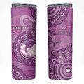 Australia Lupus Awareness Month Personalised Skinny Tumbler Warrior Purple Ribbon Butterflies Indigenous Art