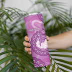Australia Lupus Awareness Month Personalised Skinny Tumbler Warrior Purple Ribbon Butterflies Indigenous Art