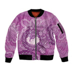 Australia Lupus Awareness Month Personalised Sleeve Zip Bomber Jacket Warrior Purple Ribbon Butterflies Indigenous Art