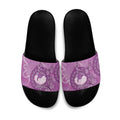 Australia Lupus Awareness Month Personalised Slide Sandals Warrior Purple Ribbon Butterflies Indigenous Art