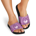Australia Lupus Awareness Month Personalised Slide Sandals Warrior Purple Ribbon Butterflies Indigenous Art