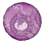 Australia Lupus Awareness Month Personalised Spare Tire Cover Warrior Purple Ribbon Butterflies Indigenous Art