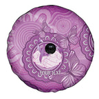 Australia Lupus Awareness Month Personalised Spare Tire Cover Warrior Purple Ribbon Butterflies Indigenous Art