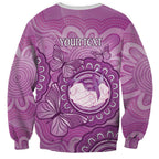 Australia Lupus Awareness Month Personalised Sweatshirt Warrior Purple Ribbon Butterflies Indigenous Art