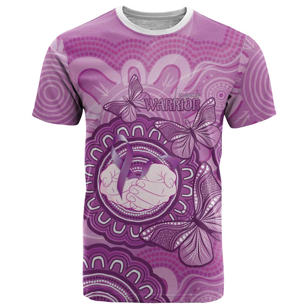 Australia Lupus Awareness Month Personalised T Shirt Warrior Purple Ribbon Butterflies Indigenous Art