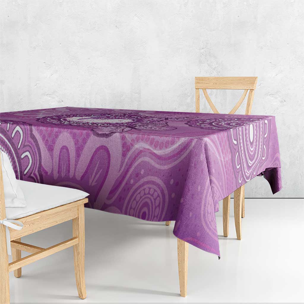 Australia Lupus Awareness Month Personalised Tablecloth Warrior Purple Ribbon Butterflies Indigenous Art