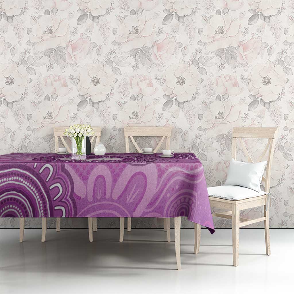 Australia Lupus Awareness Month Personalised Tablecloth Warrior Purple Ribbon Butterflies Indigenous Art