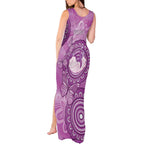 Australia Lupus Awareness Month Personalised Tank Maxi Dress Warrior Purple Ribbon Butterflies Indigenous Art