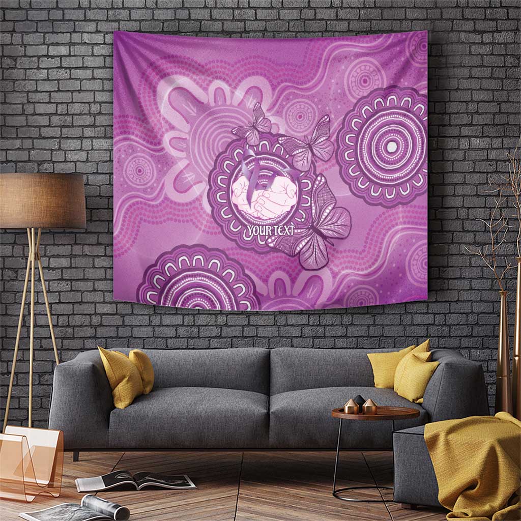Australia Lupus Awareness Month Personalised Tapestry Warrior Purple Ribbon Butterflies Indigenous Art