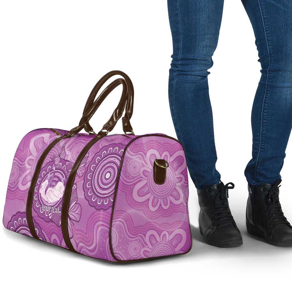 Australia Lupus Awareness Month Personalised Travel Bag Warrior Purple Ribbon Butterflies Indigenous Art