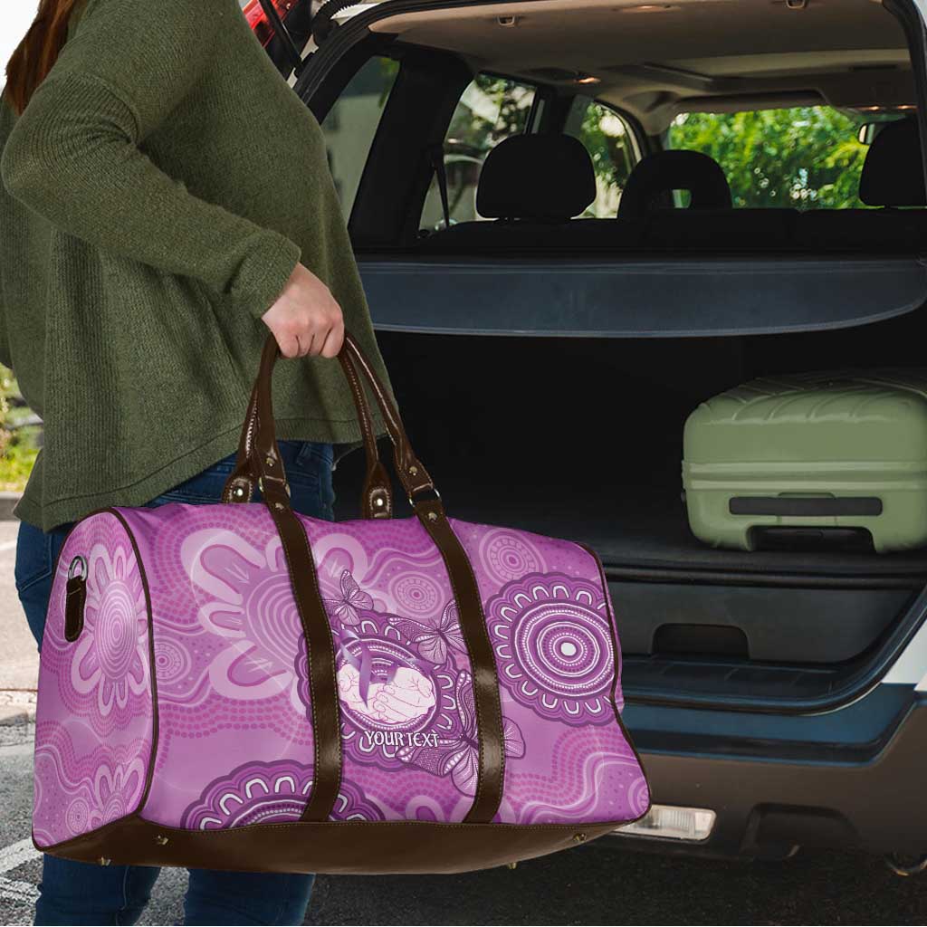 Australia Lupus Awareness Month Personalised Travel Bag Warrior Purple Ribbon Butterflies Indigenous Art