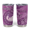 Australia Lupus Awareness Month Personalised Tumbler Cup Warrior Purple Ribbon Butterflies Indigenous Art
