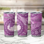 Australia Lupus Awareness Month Personalised Tumbler Cup Warrior Purple Ribbon Butterflies Indigenous Art